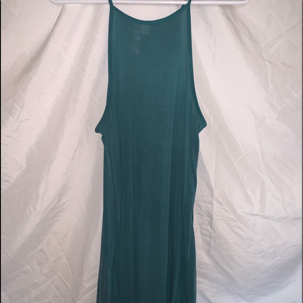 Teal halter neck dress